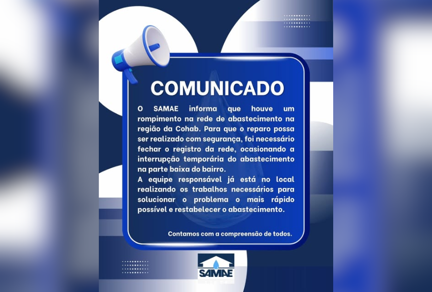 ROMPIMENTO NA REDE DA COHAB- 11/05